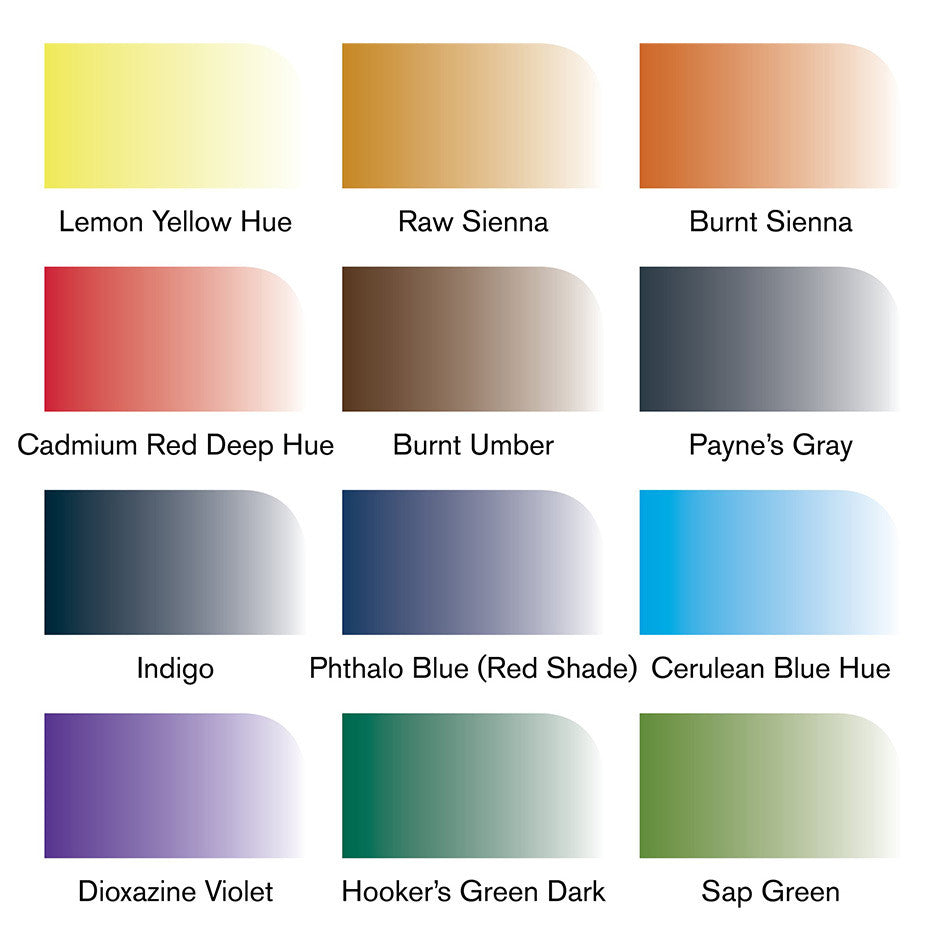 Winsor & Newton Water Colour Marker Set of 12 Landscape by Winsor & Newton at Cult Pens