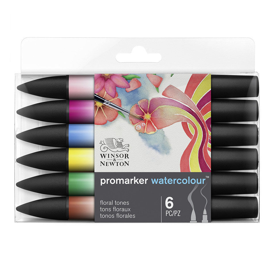 Winsor & Newton Water Colour Markers Set of 6 Floral by Winsor & Newton at Cult Pens
