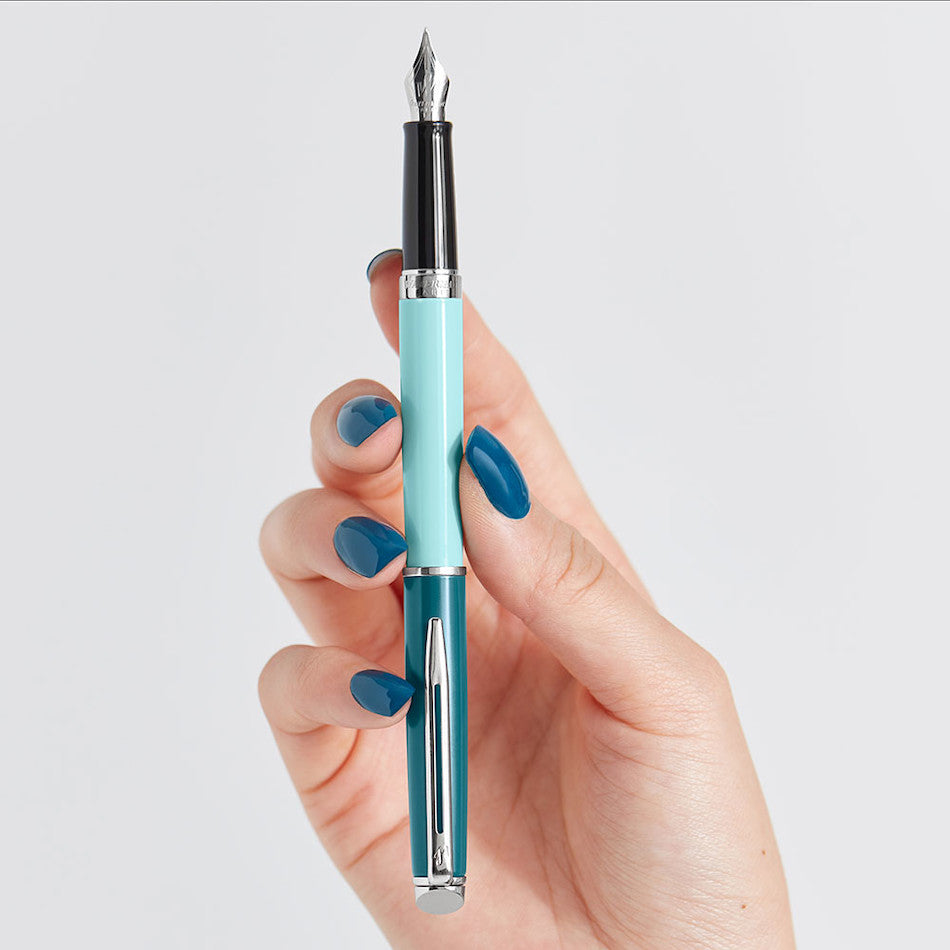 Waterman Hemisphere Fountain Pen Green with Chrome Trim by Waterman at Cult Pens