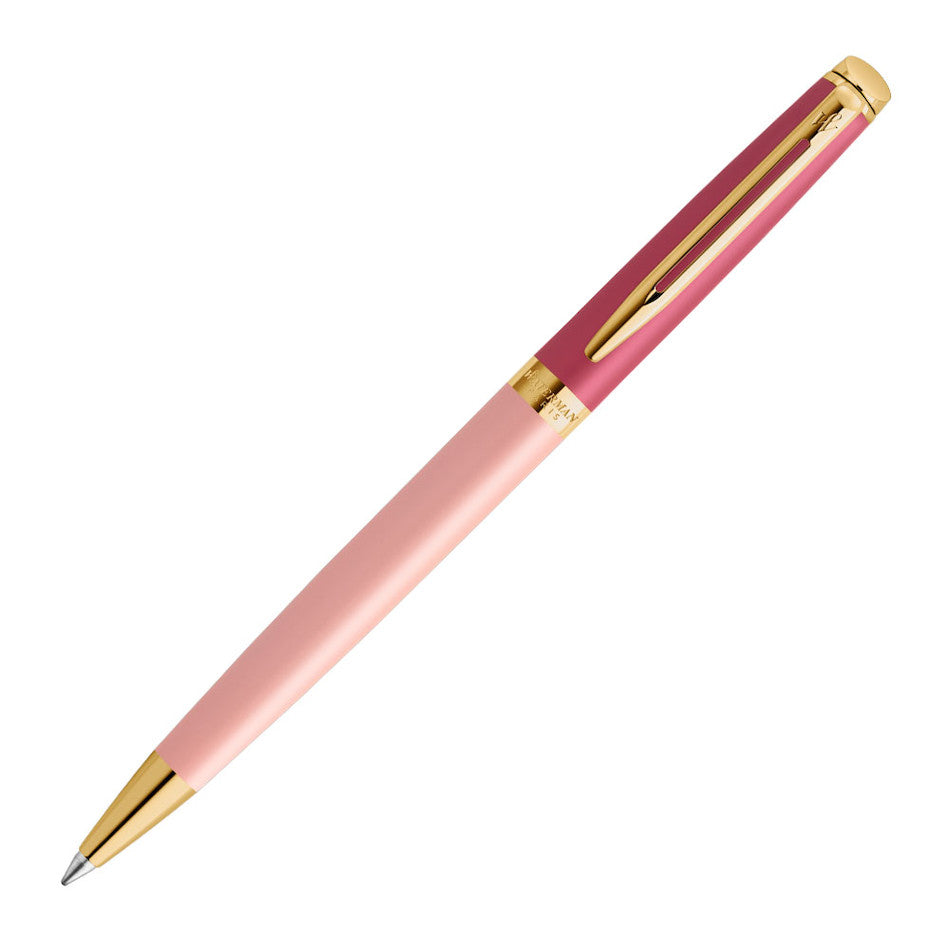 Waterman Hemisphere Ballpoint Pen Pink with Gold Trim by Waterman at Cult Pens