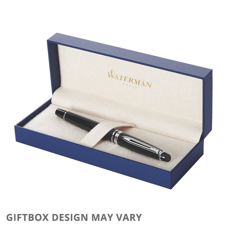 Waterman Expert Fountain Pen Black with Chrome Trim by Waterman at Cult Pens