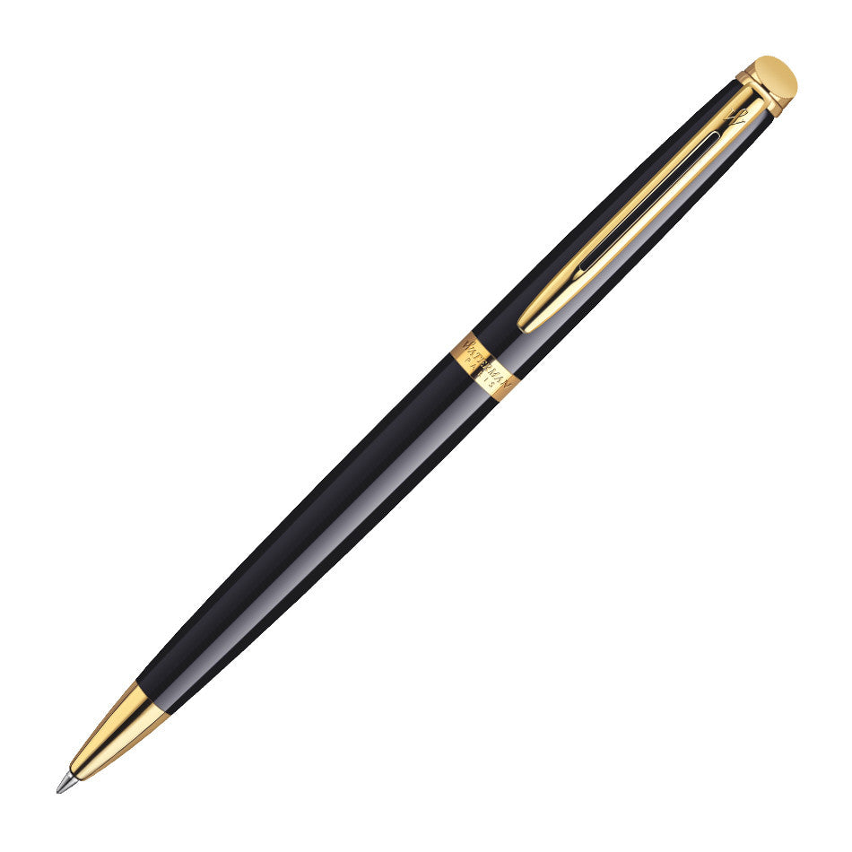 Waterman Hemisphere Ballpoint Pen Black with Gold Trim by Waterman at Cult Pens