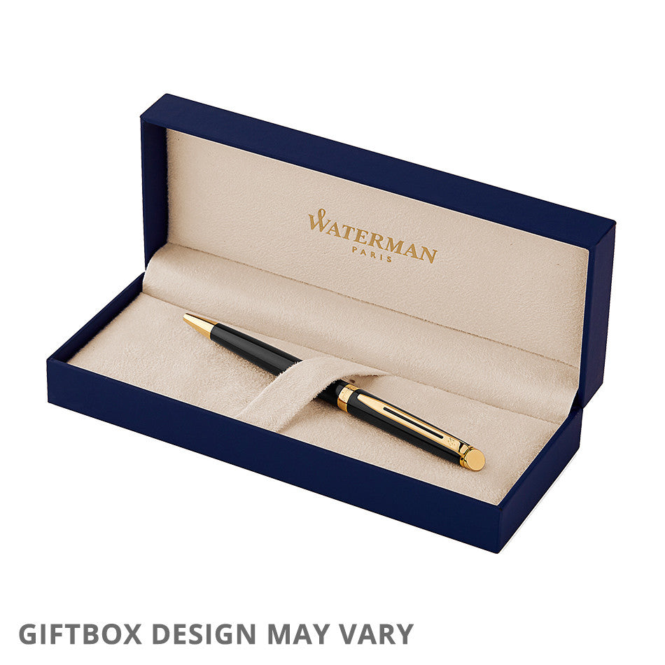 Waterman Hemisphere Ballpoint Pen Black with Gold Trim by Waterman at Cult Pens