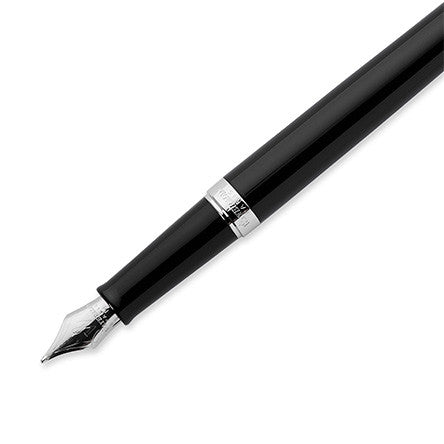 Waterman Hemisphere Fountain Pen Gloss Black with Chrome Trim by Waterman at Cult Pens