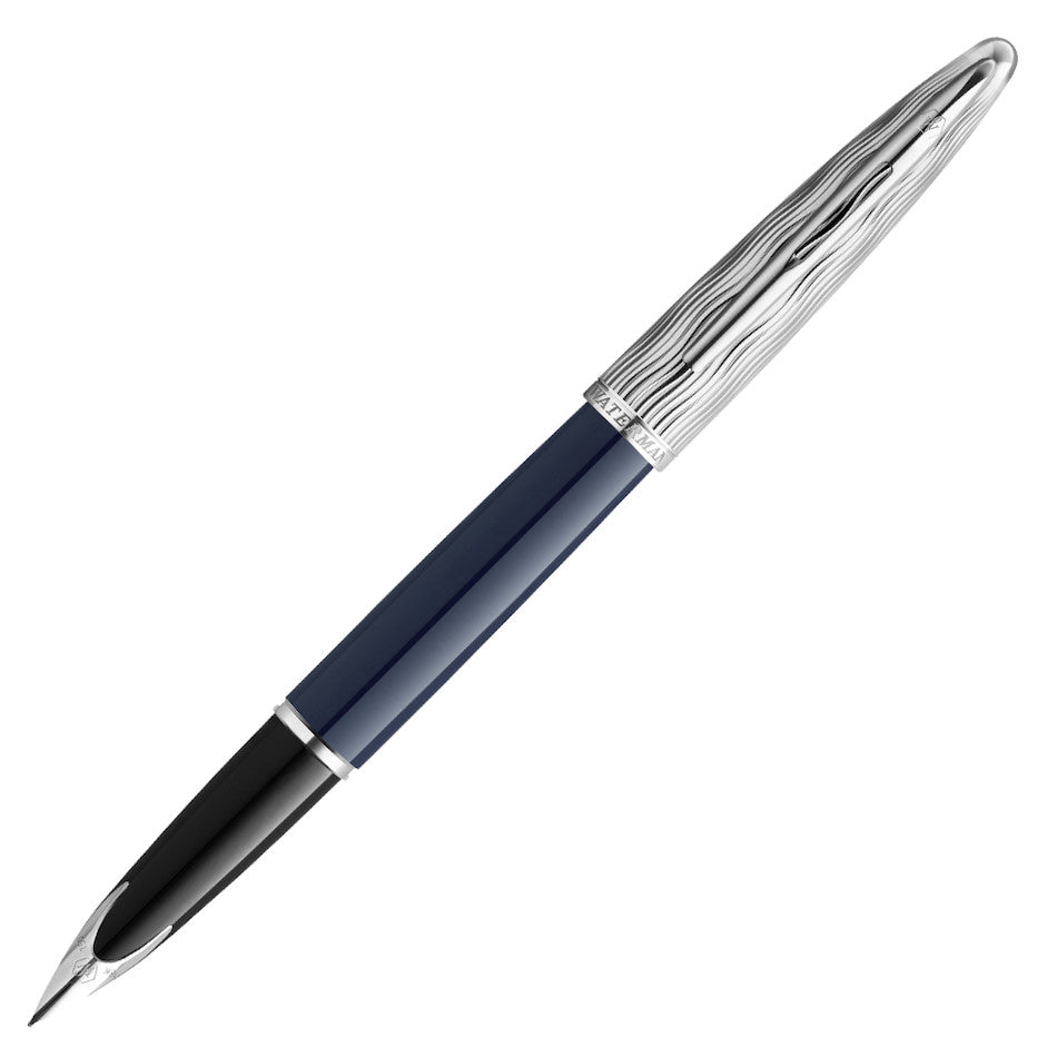 Waterman Carene Deluxe Fountain Pen Special Edition Blue with Chrome Trim by Waterman at Cult Pens