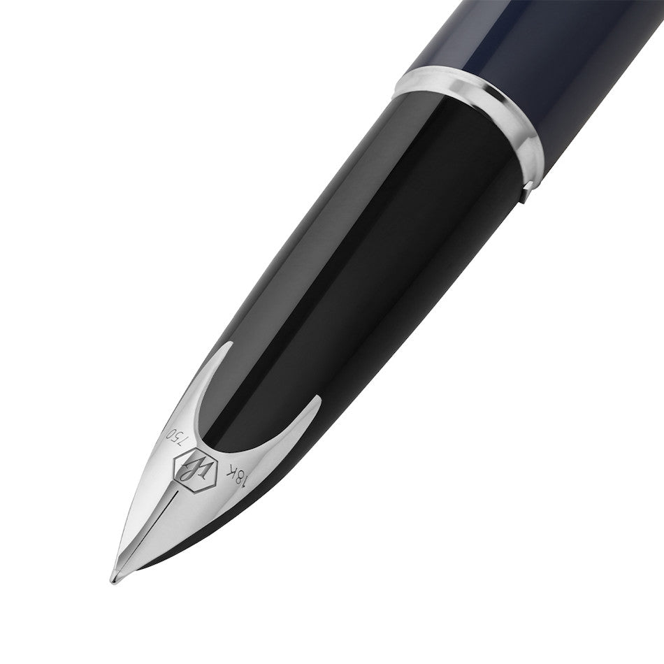 Waterman Carene Deluxe Fountain Pen Special Edition Blue with Chrome Trim by Waterman at Cult Pens