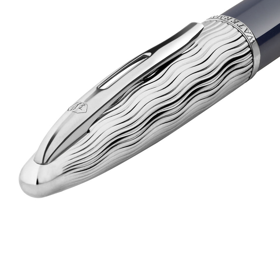 Waterman Carene Deluxe Fountain Pen Special Edition Blue with Chrome Trim by Waterman at Cult Pens