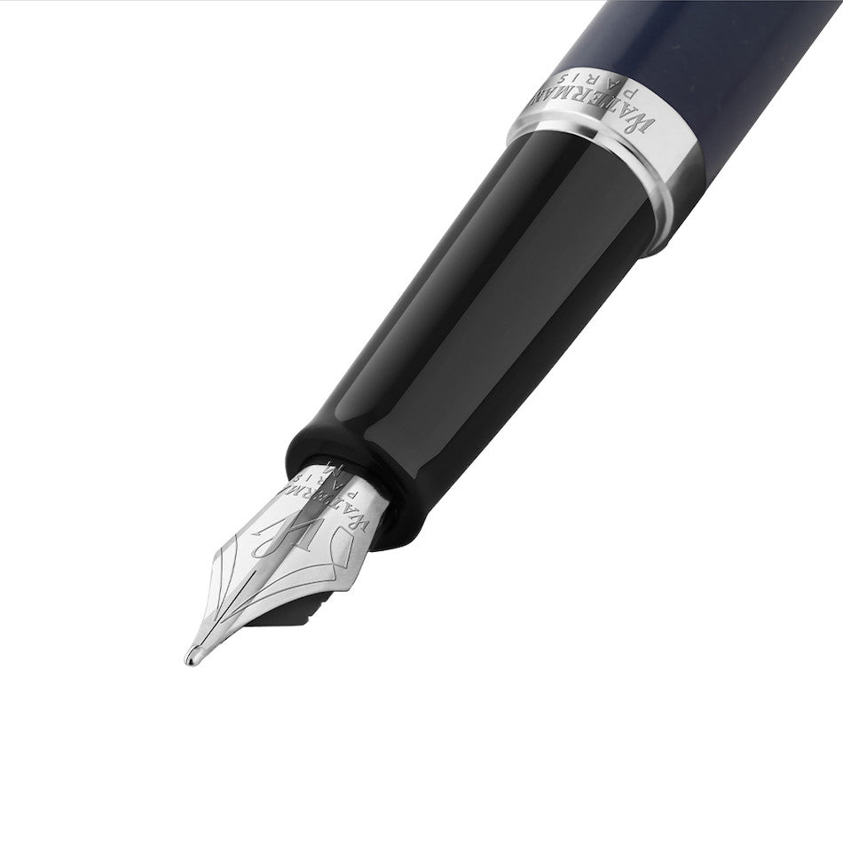 Waterman Hemisphere Deluxe Fountain Pen Special Edition Blue with Chrome Trim by Waterman at Cult Pens