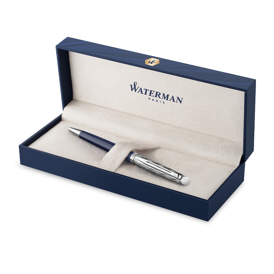 Waterman Hemisphere Ballpoint Pen Special Edition Blue with Chrome Trim by Waterman at Cult Pens