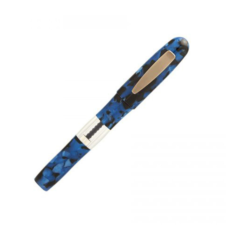 Yookers Gaia Fibre Tip Pen Blue/Black Marble Resin 1.0mm by Yookers at Cult Pens