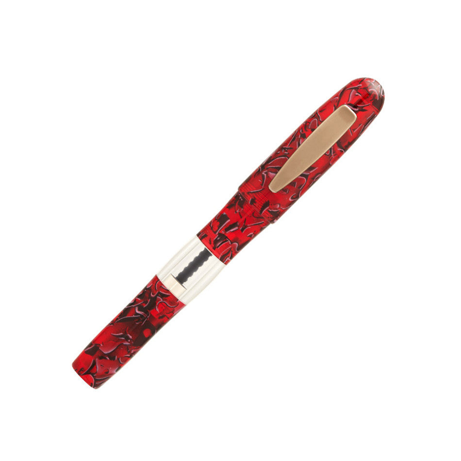 Yookers Gaia Fibre Tip Pen Red/Black Marble Resin 1.0mm by Yookers at Cult Pens