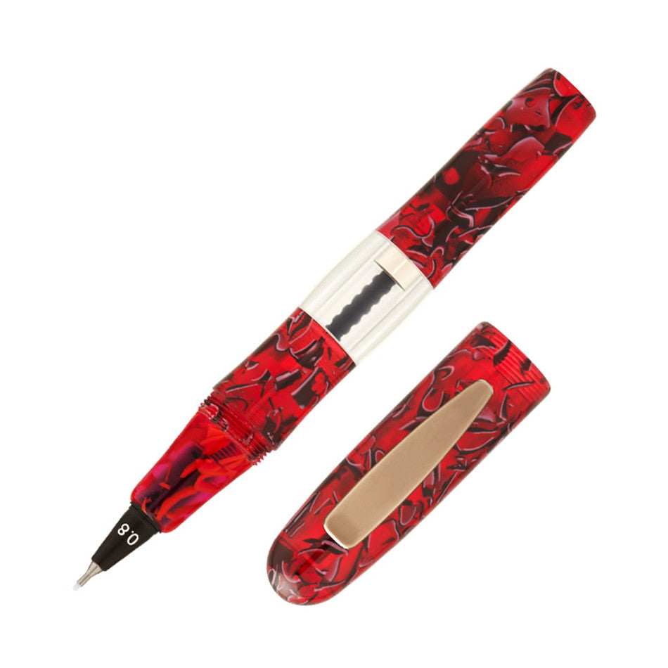 Yookers Gaia Fibre Tip Pen Red/Black Marble Resin 1.0mm by Yookers at Cult Pens