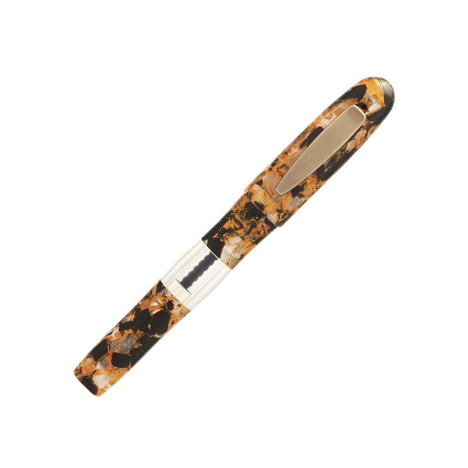 Yookers Gaia Fibre Tip Pen Orange/Black Marble Resin 1.0mm by Yookers at Cult Pens