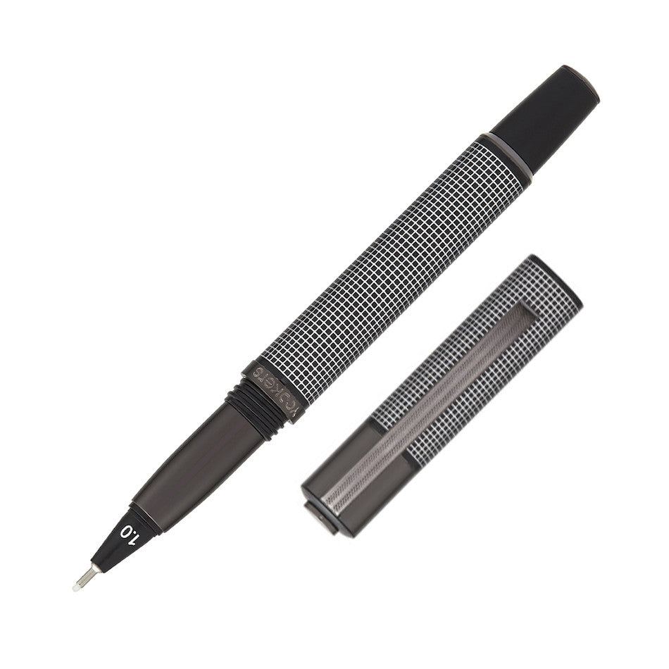 Yookers Metis Fibre Tip Pen Grey Silver Grid 1.0mm by Yookers at Cult Pens