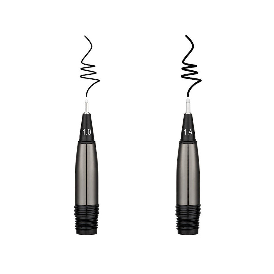 Yookers Metis Fibre Tip Pen Grey Silver Grid 1.4mm by Yookers at Cult Pens