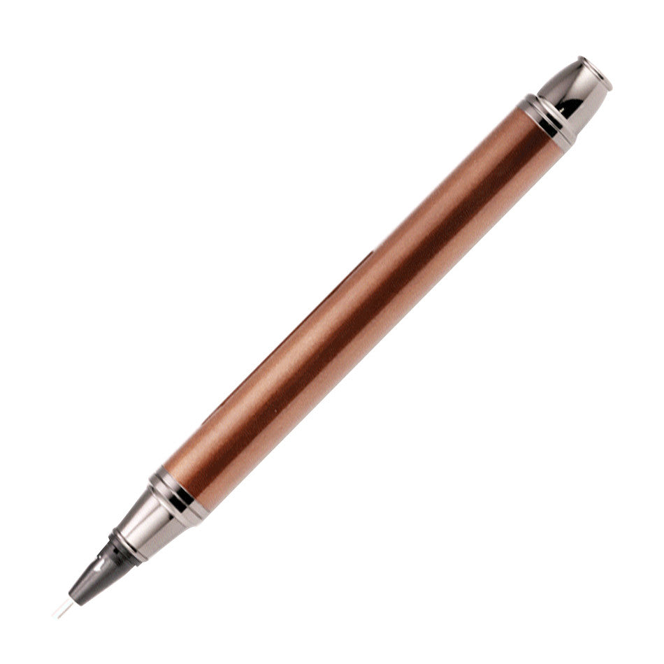 Yookers Elios Fibre Pen Brown Brushed Lacquer 1.0mm by Yookers at Cult Pens