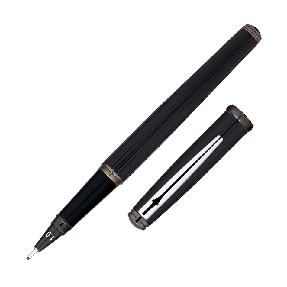 Yookers Corus Fibre Pen Black Lacquer 1.0mm by Yookers at Cult Pens