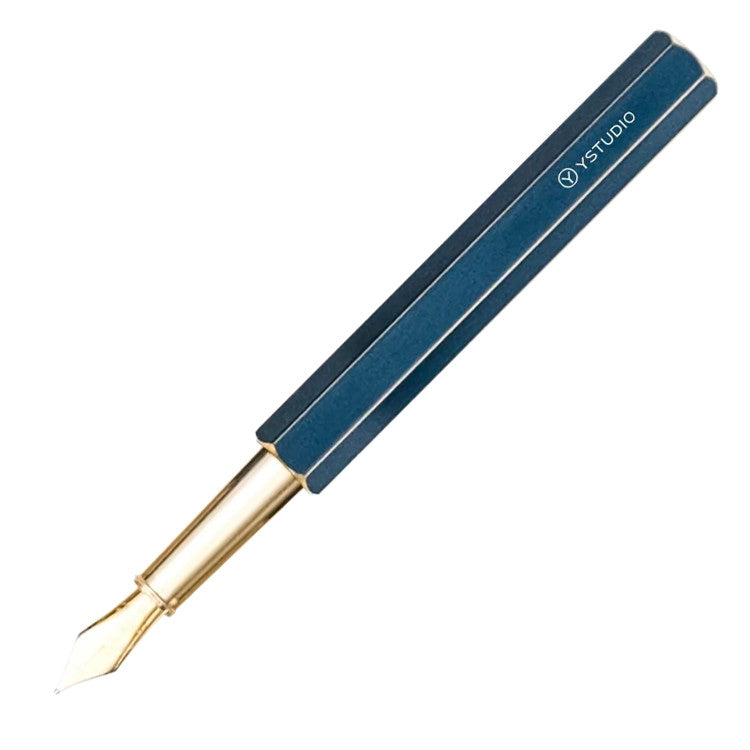 YStudio Classic Revolve Fountain Pen Blue by YStudio at Cult Pens