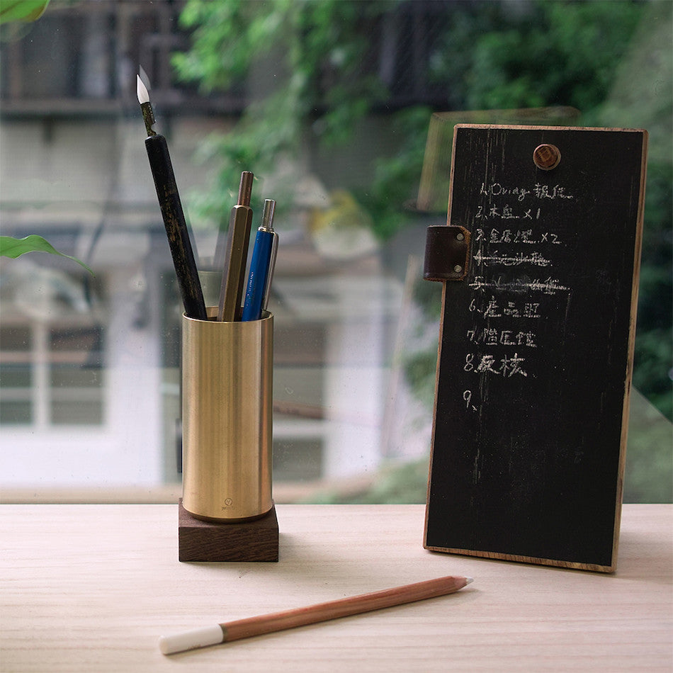 YStudio Classic Reflect Pen Container Brass by YStudio at Cult Pens