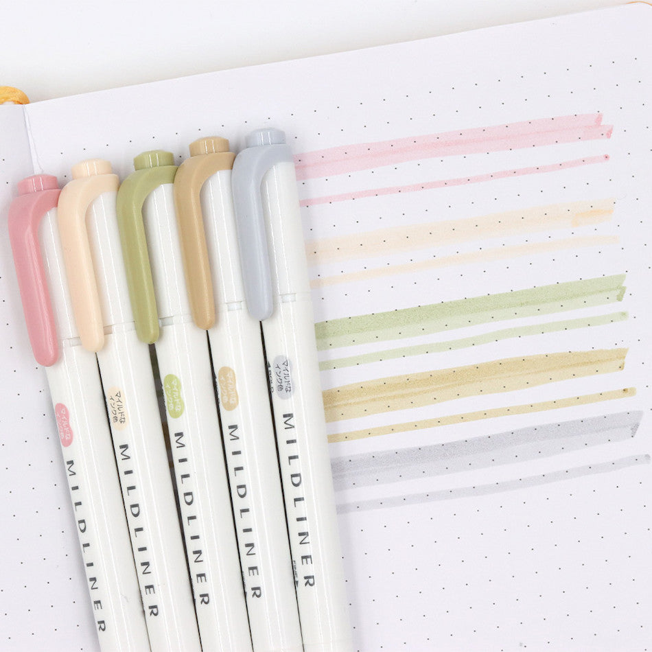 Zebra Mildliner Pen Set Natural by Zebra at Cult Pens