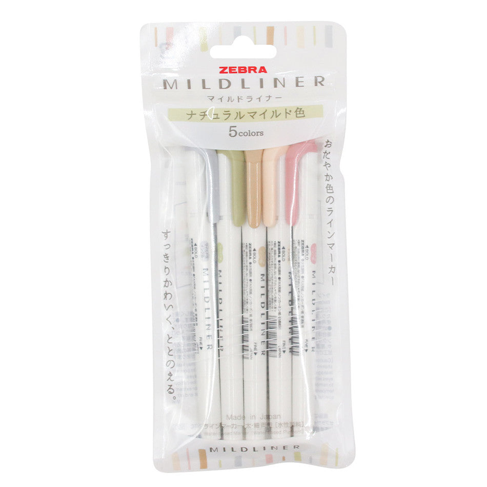 Zebra Mildliner Pen Set Natural by Zebra at Cult Pens