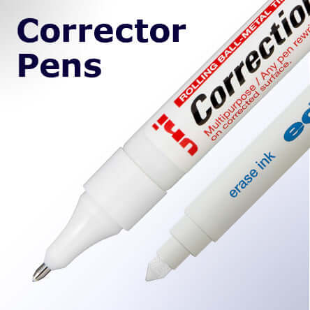 Corrector Pens - correction fluid and ink eradicators