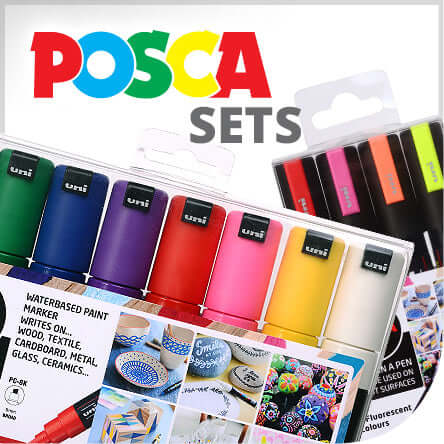 Uni POSCA Sets - handy sets of colours, ready to go