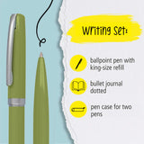 ONLINE Eleganza Notebook Ballpoint and Case Writing Set Green