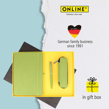 ONLINE Eleganza Notebook Ballpoint and Case Writing Set Green