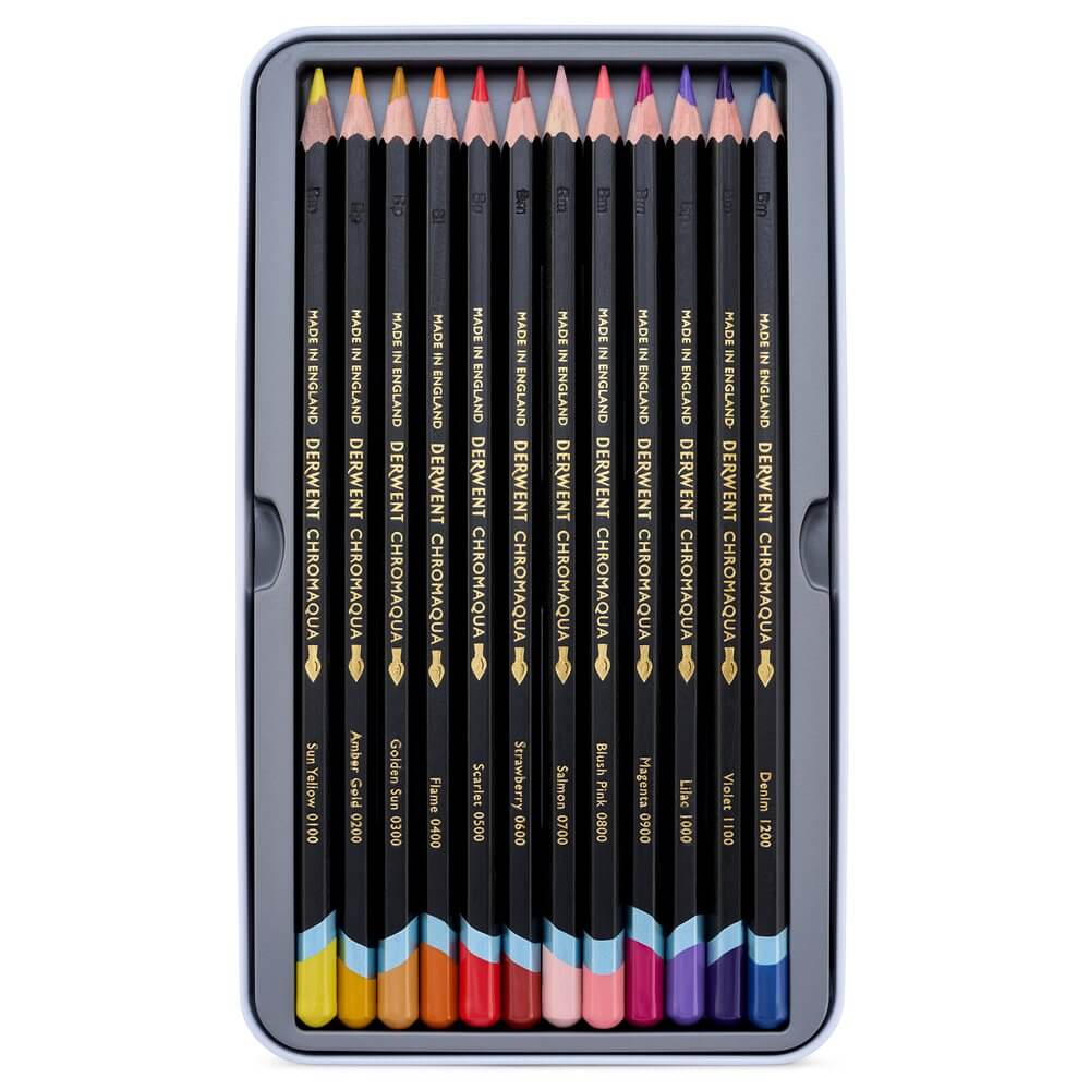 Derwent Chromaqua Watercolour Pencil Tin of 24