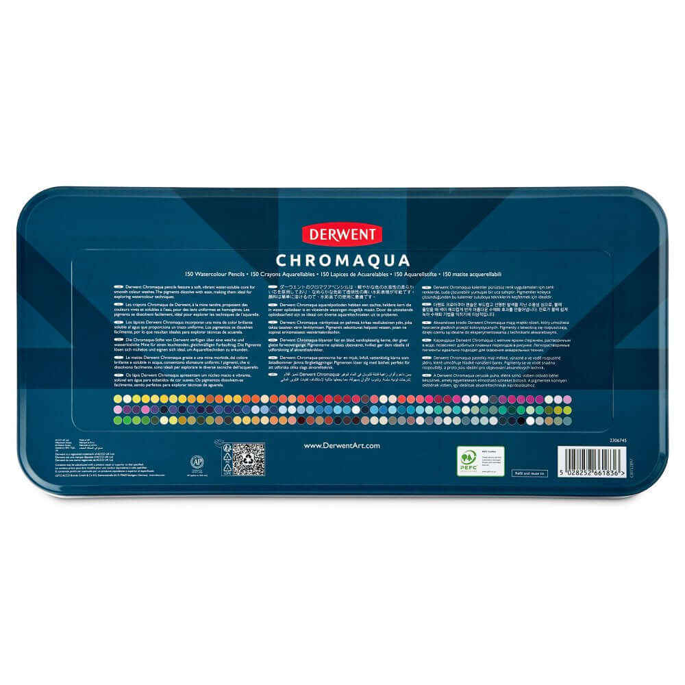 Derwent Chromaqua Watercolour Pencil Tin of 150