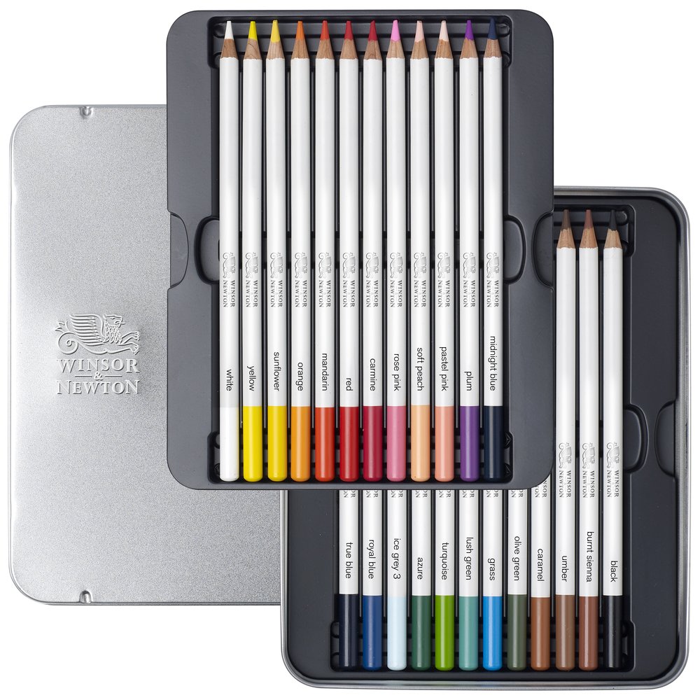 Winsor & Newton Studio Collection Watercolour Pencils Assorted Tin of 24