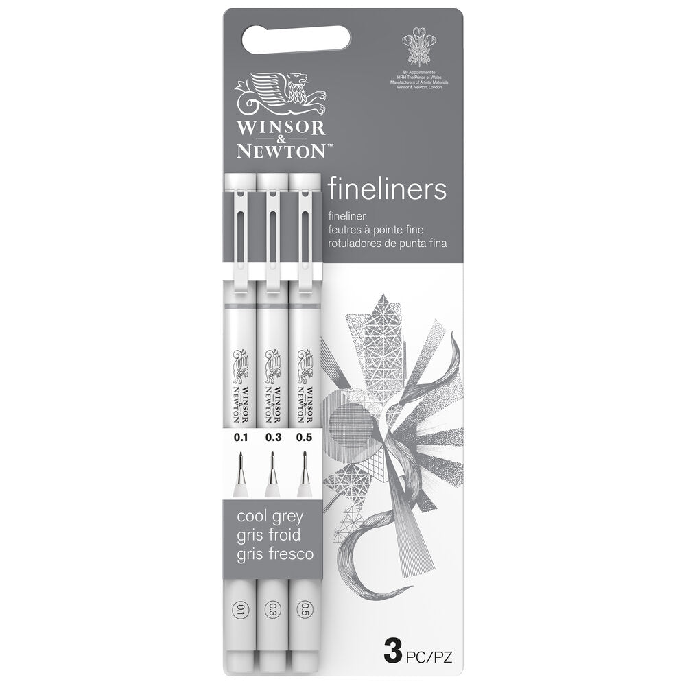 Winsor & Newton Fineliner Set of 3 Cool Grey