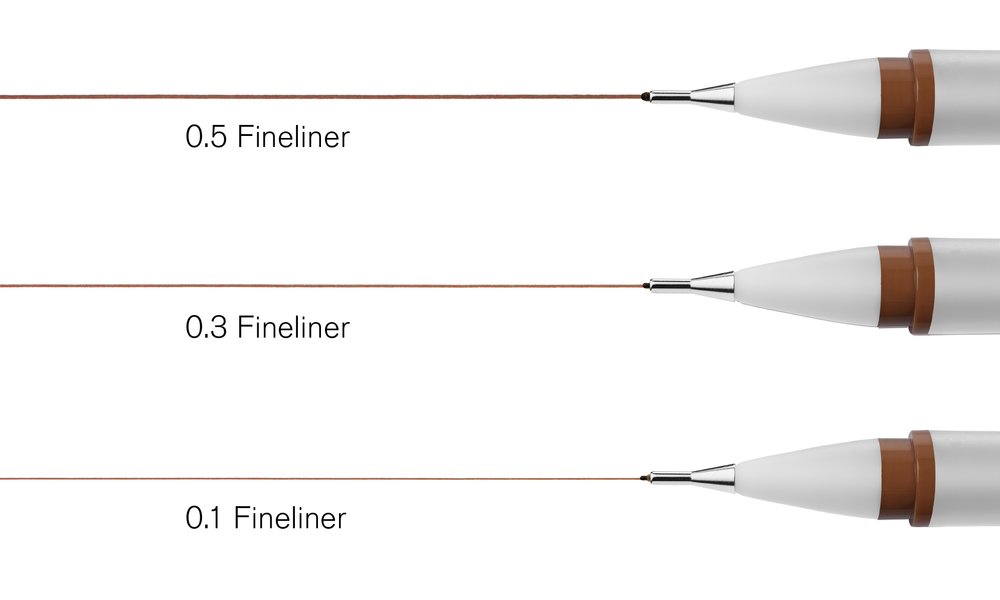 Winsor & Newton Fineliner Set of 3 Sepia