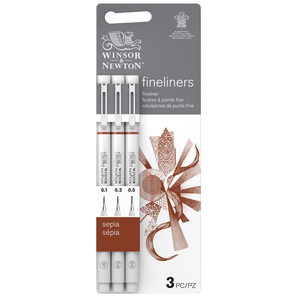 Winsor & Newton Fineliner Set of 3 Sepia