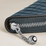 Montblanc Meisterstuck 1 Pen Pouch Blue Croco-embossed