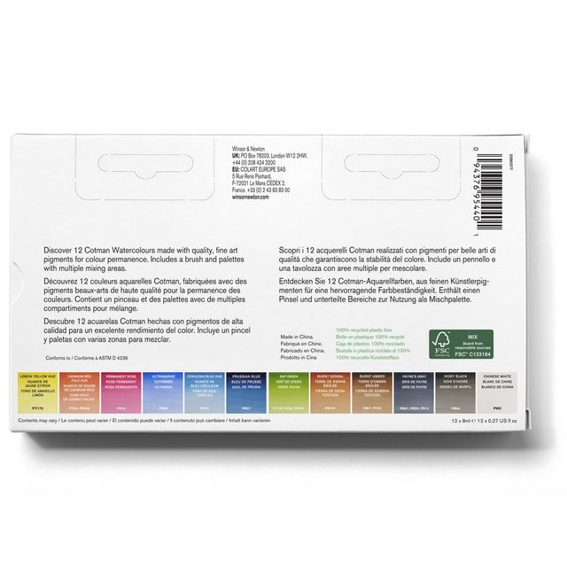 Winsor & Newton Cotman Watercolour Tube Travel Set