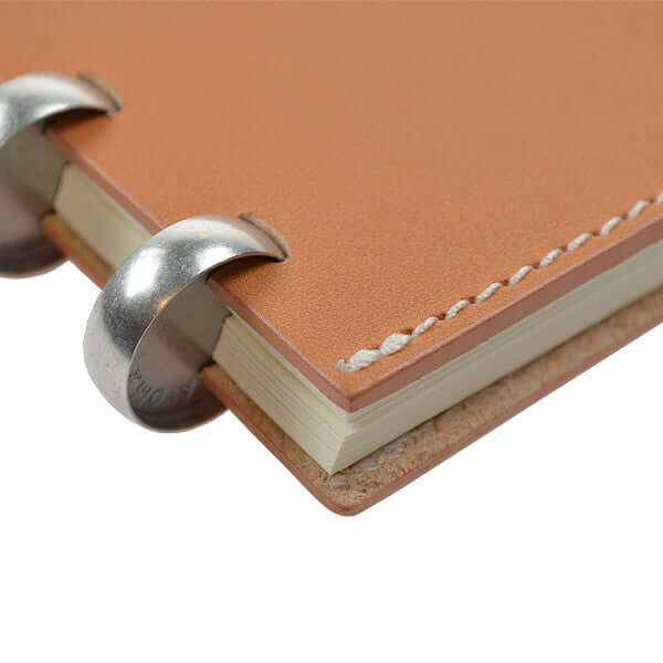 Atoma Pur Disc-Bound Refillable A5+ Notebook Natural Leather by Atoma at Cult Pens