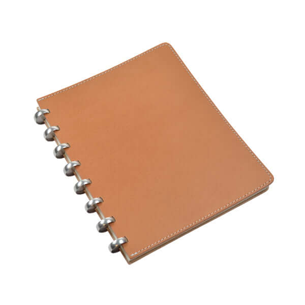 Atoma Pur Disc-Bound Refillable A5+ Notebook Natural Leather by Atoma at Cult Pens