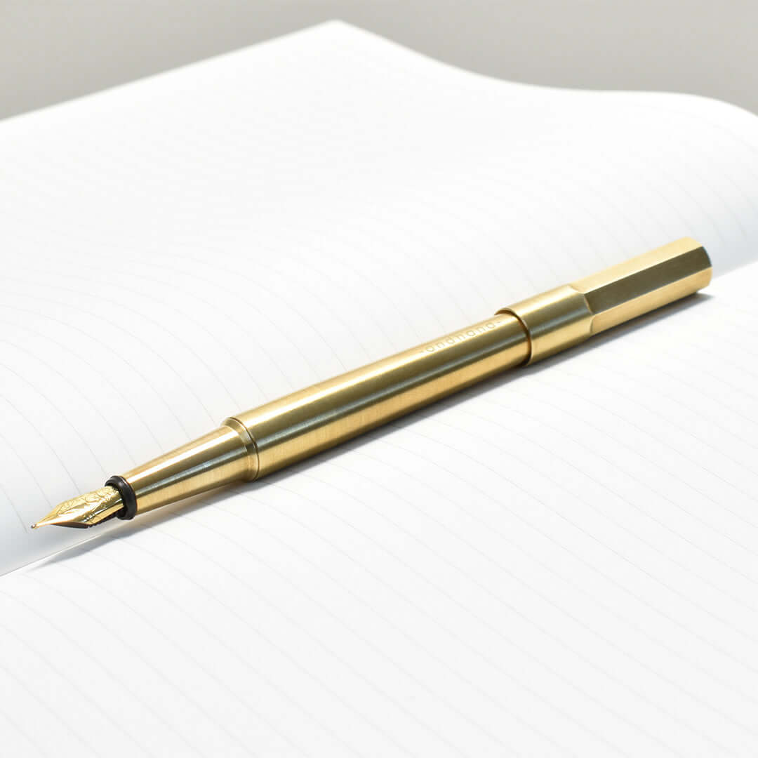 Andhand Method Fountain Pen Medium Nib Brass by Andhand at Cult Pens