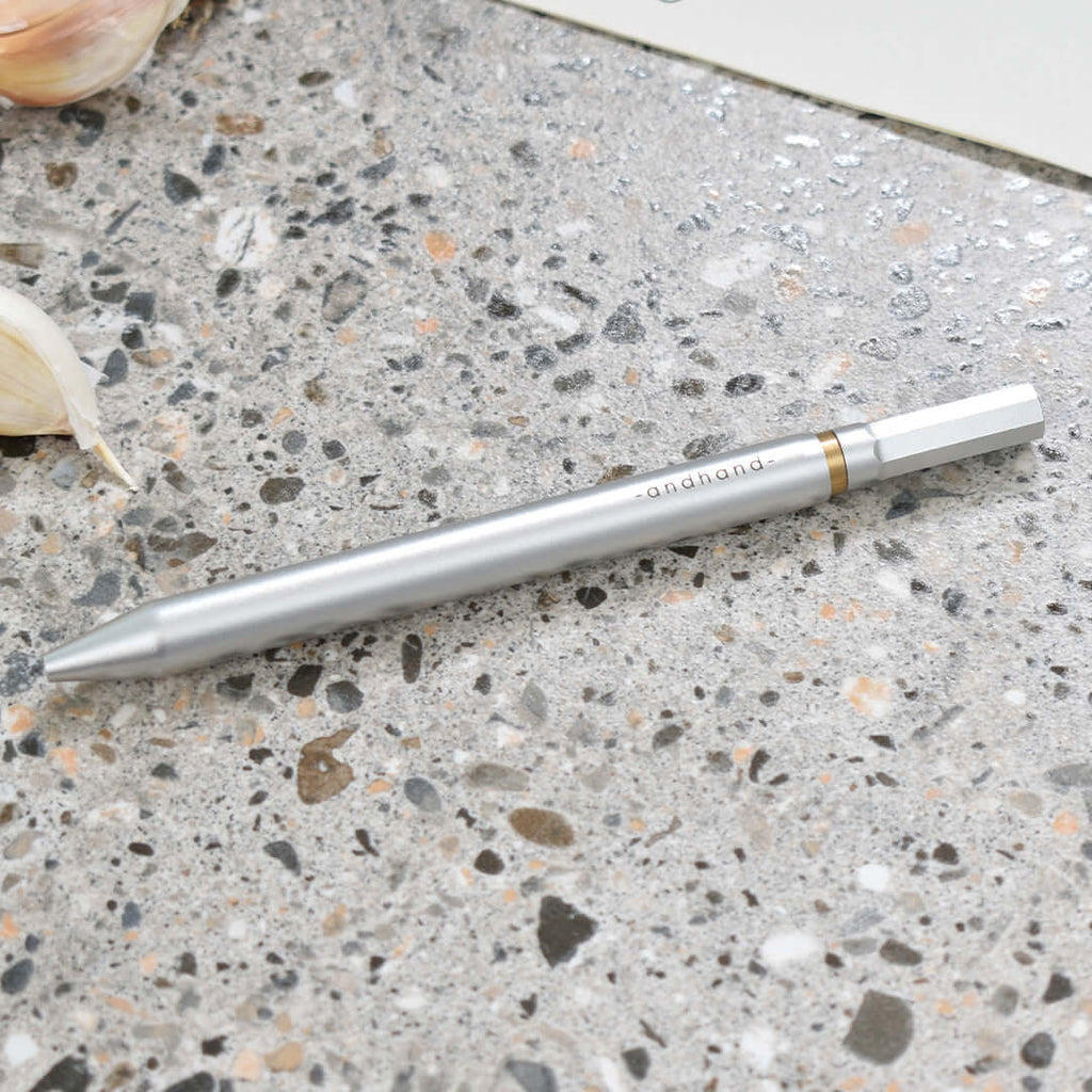 Andhand Method Retractable Ballpoint Pen Silver by Andhand at Cult Pens