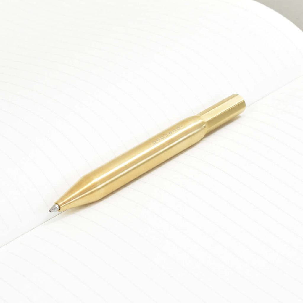 Andhand Method Mini Retractable Ballpoint Pen Brass by Andhand at Cult Pens