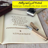 ONLINE Newood Calligraphy Fountain Pen Gift Set Nautral Wawa Wood