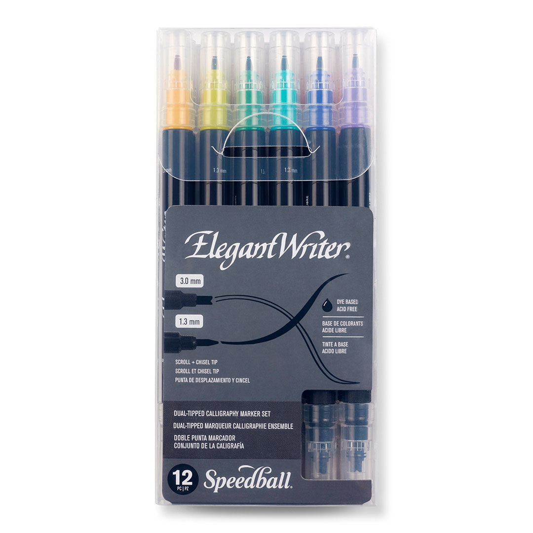 Speedball Elegant Writer Dual-Tipped Marker Set of 12