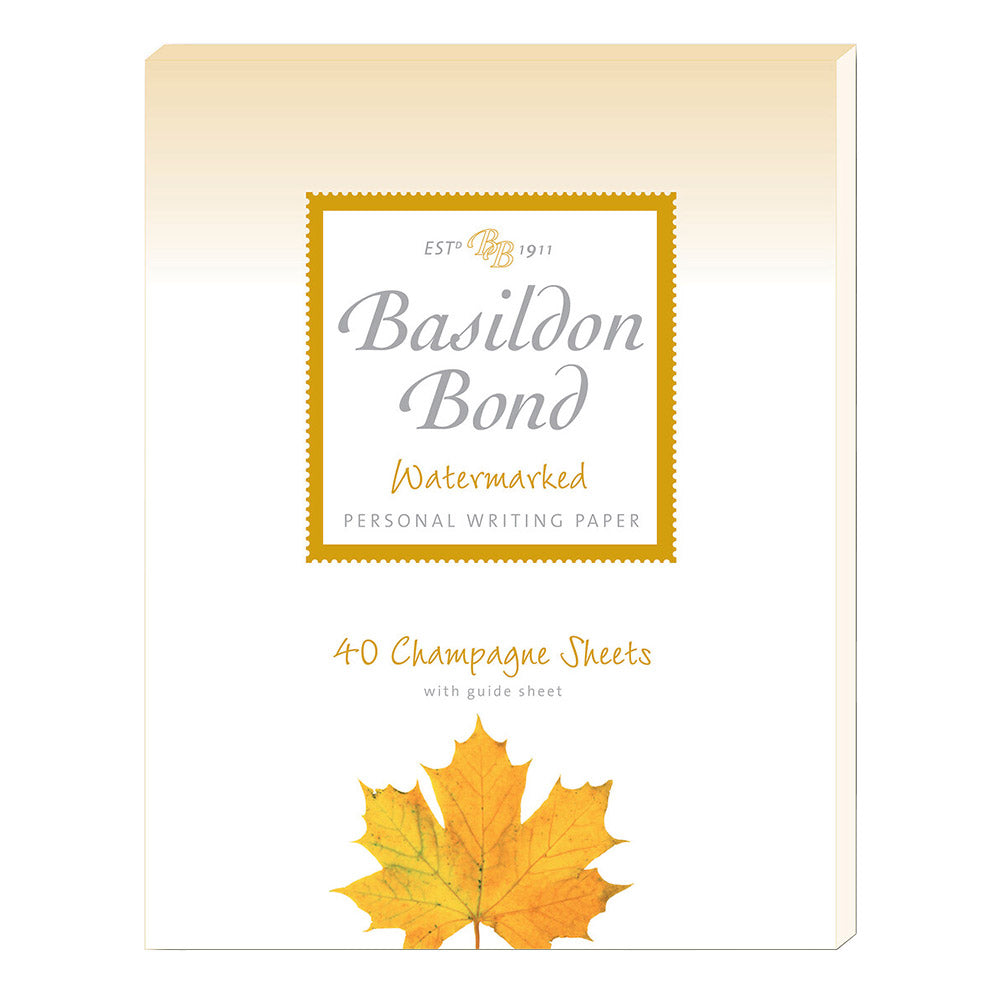 Basildon Bond Writing Paper Post Quarto 90gsm 40 Sheets Champagne