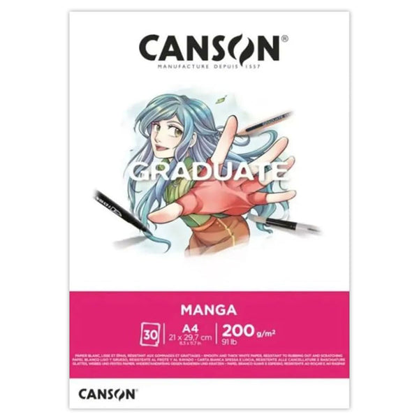 Canson Graduate Manga Marker Paper Pad - A4 Size, 70gsm, 50 Sheets For Drawing & Lettering