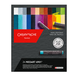 Caran d'Ache Neoart 6901 Professional Water Resistant Wax Oil Pastels Box of 24