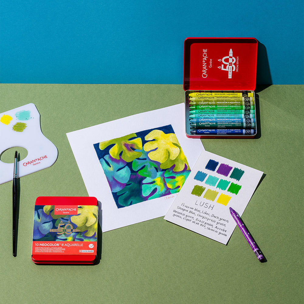 Caran d'Ache Neocolor II Water Soluble Wax Pastels 50 Years Special Ed