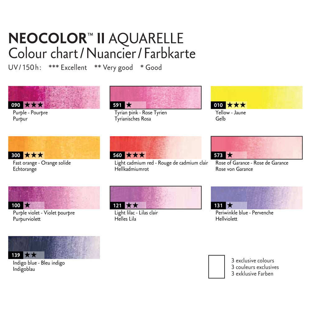 Caran d'Ache Neocolor II Water Soluble Wax Pastels 50 Years Special Ed – Cult Pens