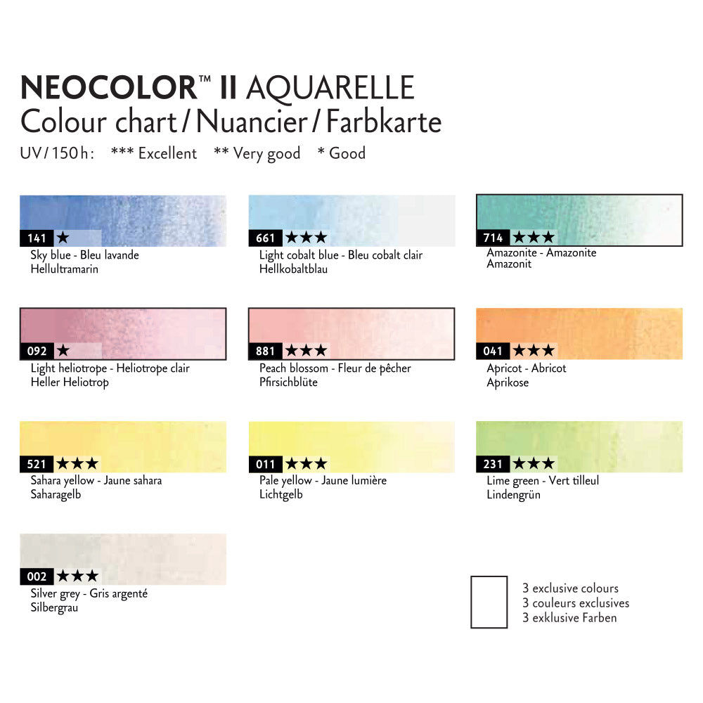 Caran d'Ache Neocolor II Water Soluble Wax Pastels 50 Years Special Ed – Cult Pens